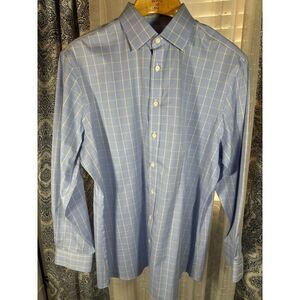 Charles Tyrwhitt Mens Button Down Dress Non-Iron Slim Fit Shirt 17in 36 44/91cm
